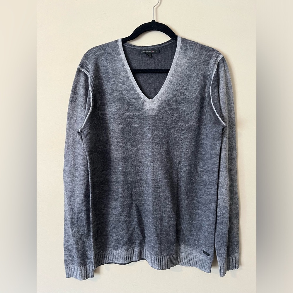John Varvatos Wool Blend Lightweight V-Neck Size Medium